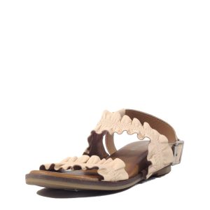 Roche Ruched Leather Sandals